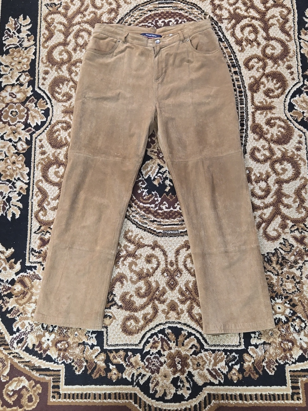 Vintage Suede Pants Trousers Jeans Denver Haynes Y2K Retro Leather Boho Hippie